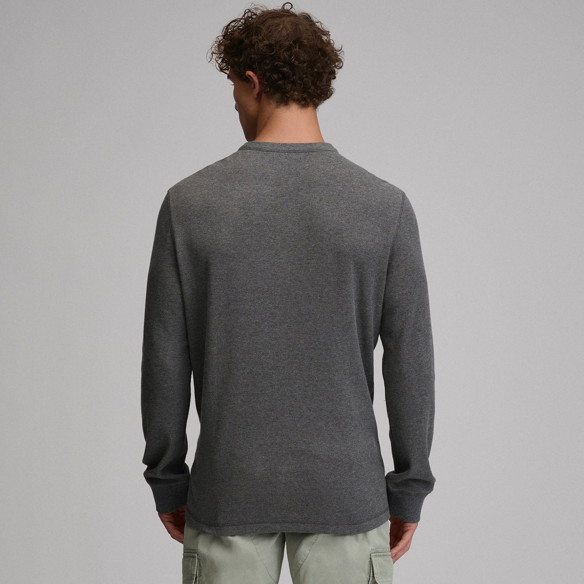 Men's Birds Eye Long-Sleeve Thermal Henley