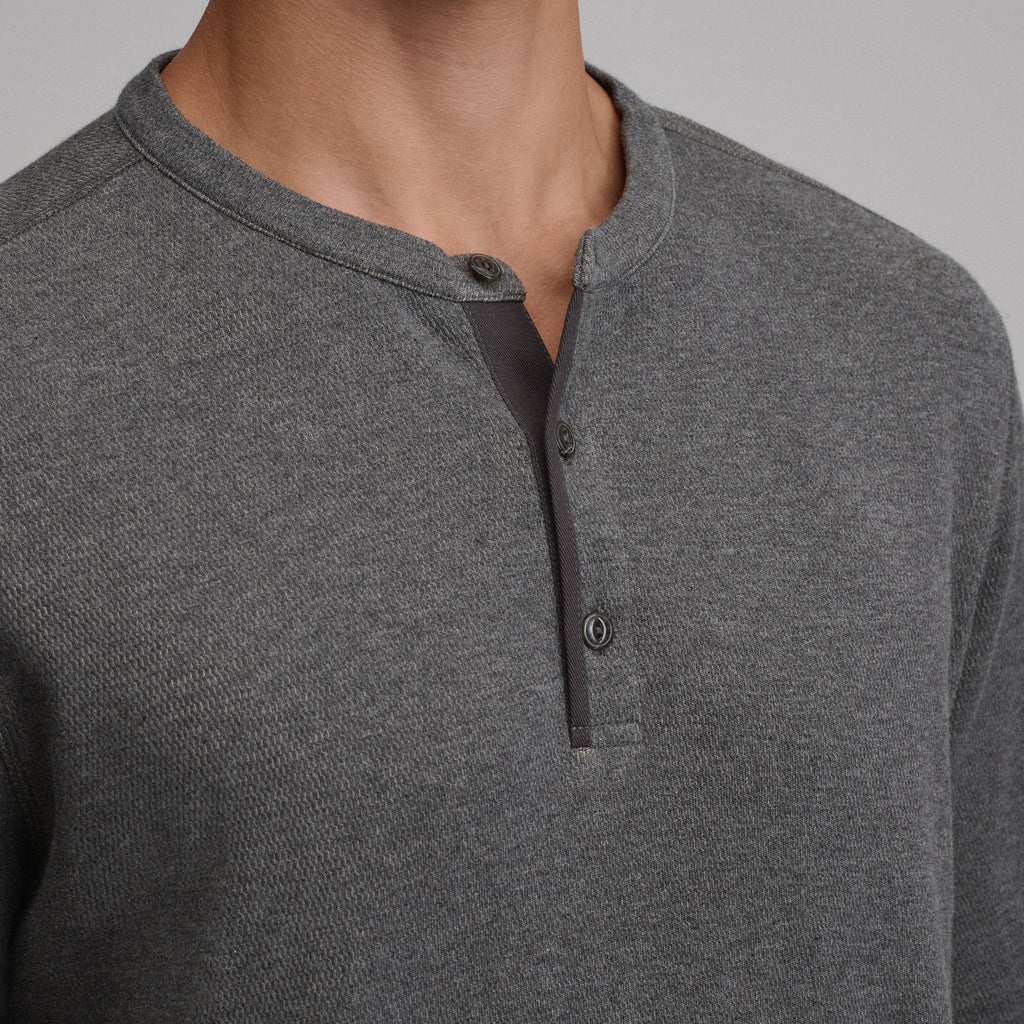Men's Birds Eye Long-Sleeve Thermal Henley