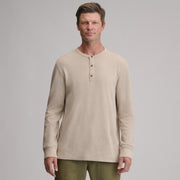 Men's Birds Eye Long-Sleeve Thermal Henley - Sable