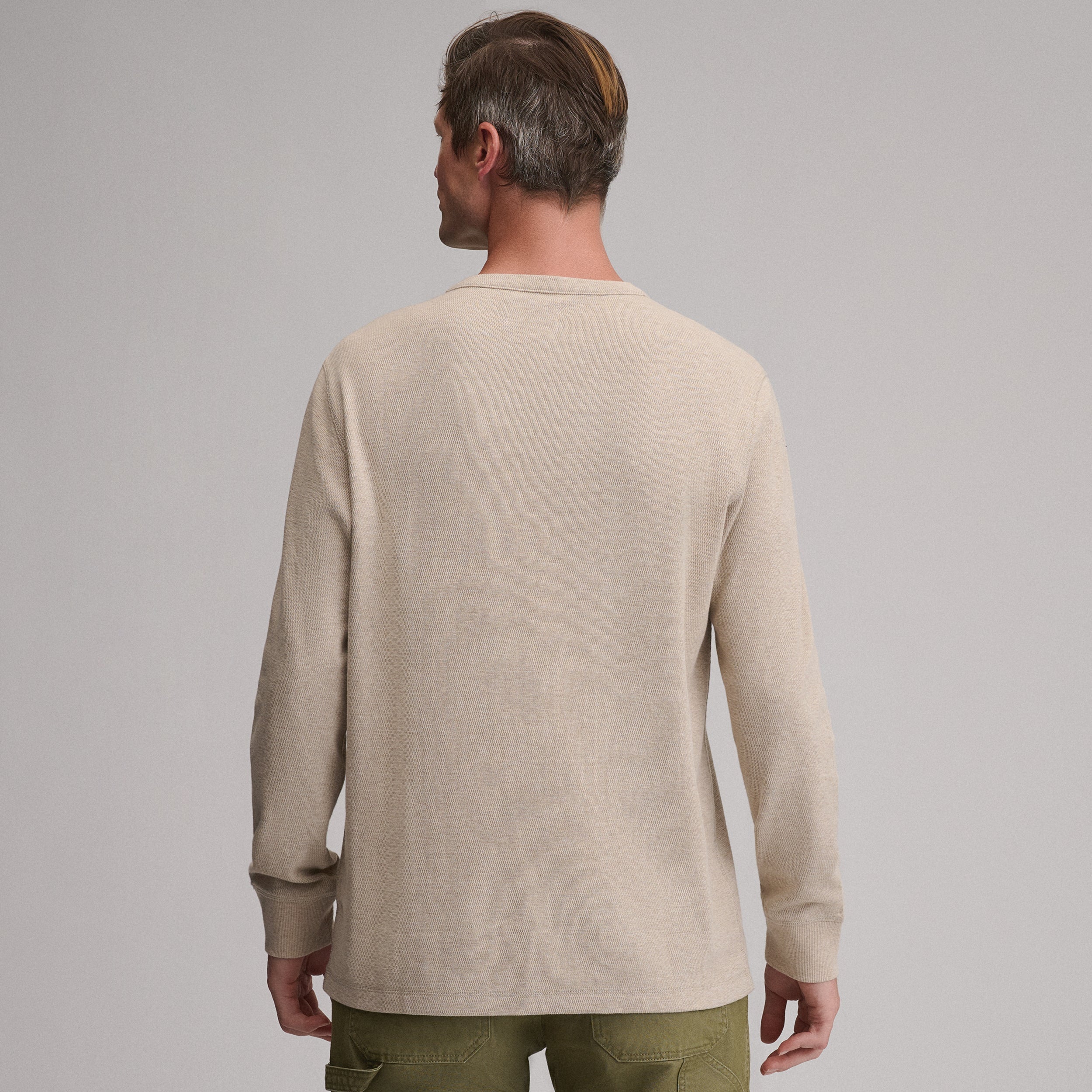 Men's Birds Eye Long-Sleeve Thermal Henley