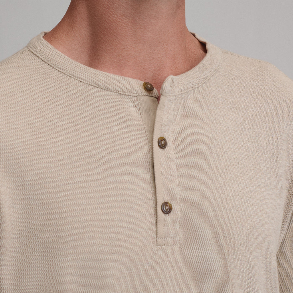 Men's Birds Eye Long-Sleeve Thermal Henley