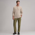 Men's Birds Eye Long-Sleeve Thermal Henley