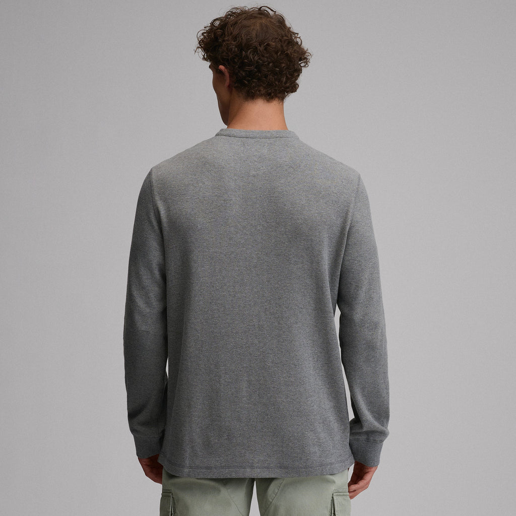 Men's Birds Eye Long-Sleeve Thermal Henley