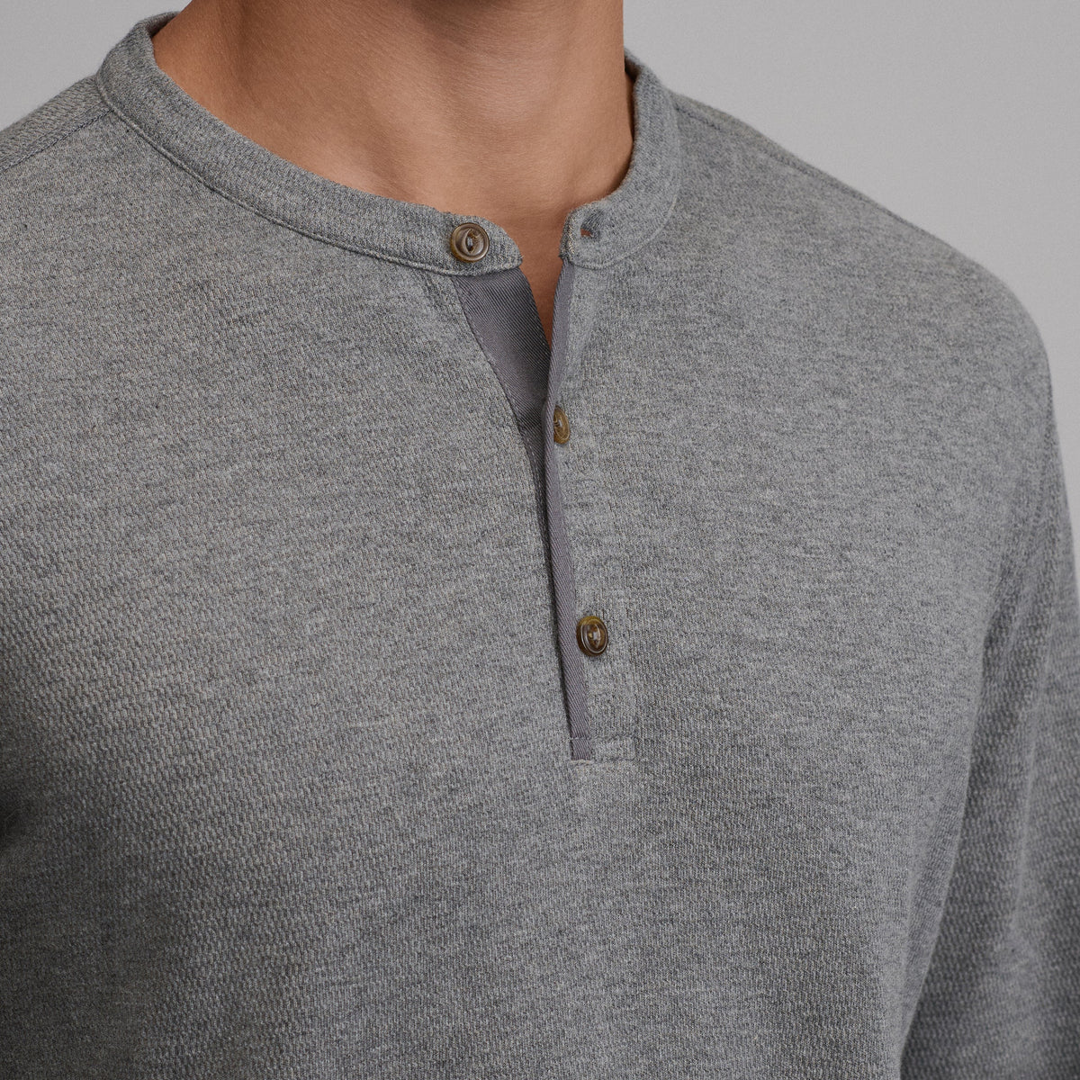Men's Birds Eye Long-Sleeve Thermal Henley