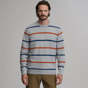 Men's Classic Crew Stripe Sweater - Heather Gray