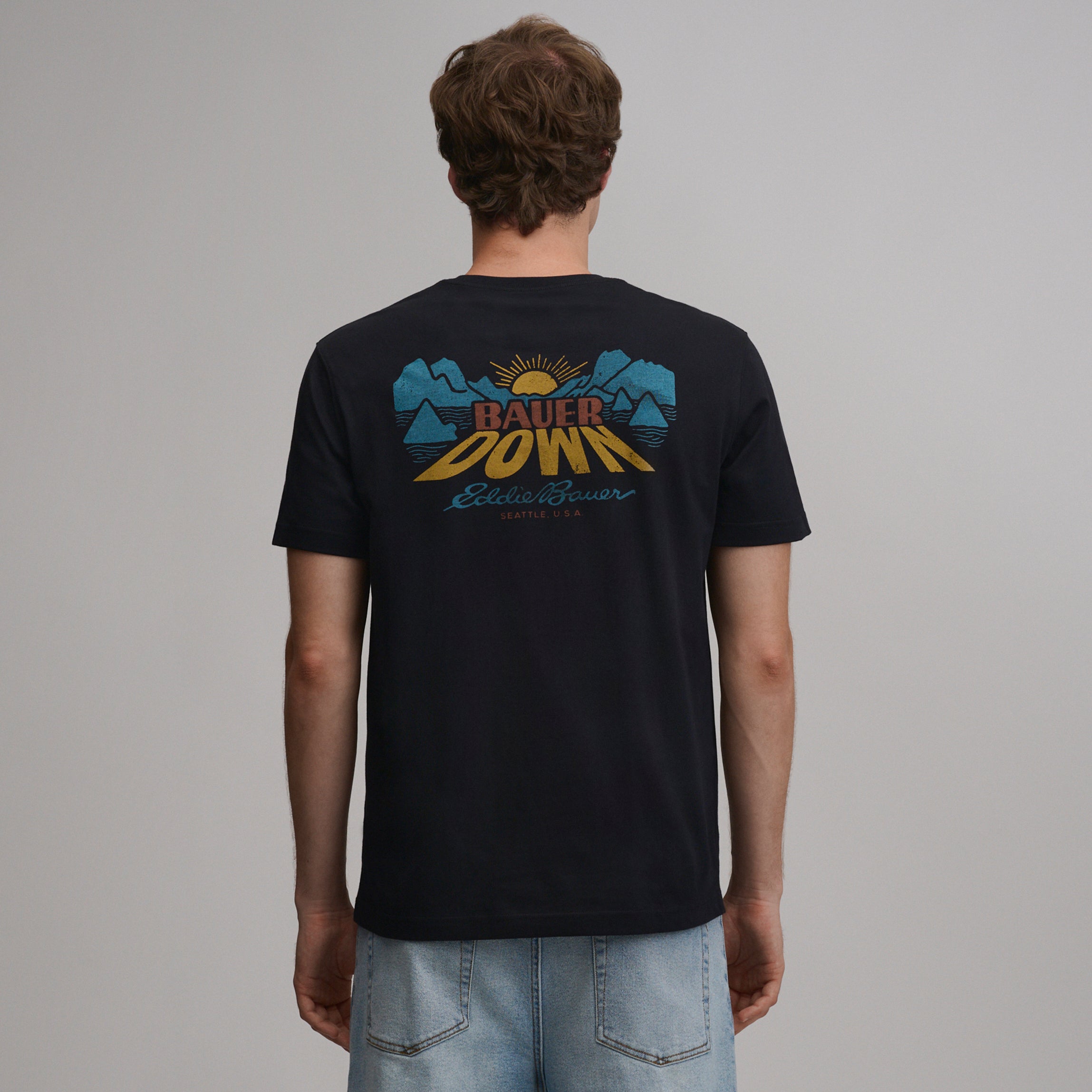 Men's EB Bauer Down Logo T-Shirt