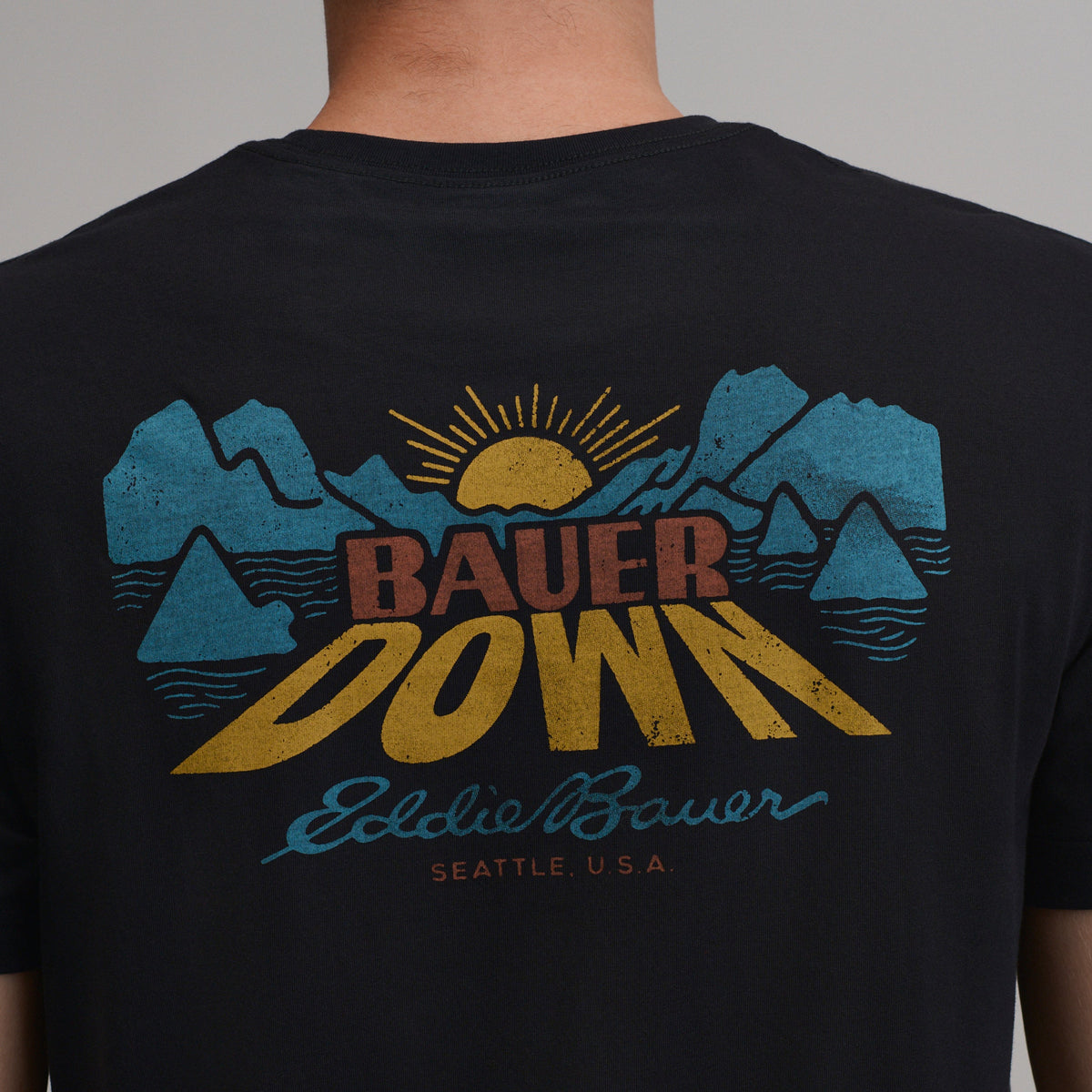 Men's EB Bauer Down Logo T-Shirt