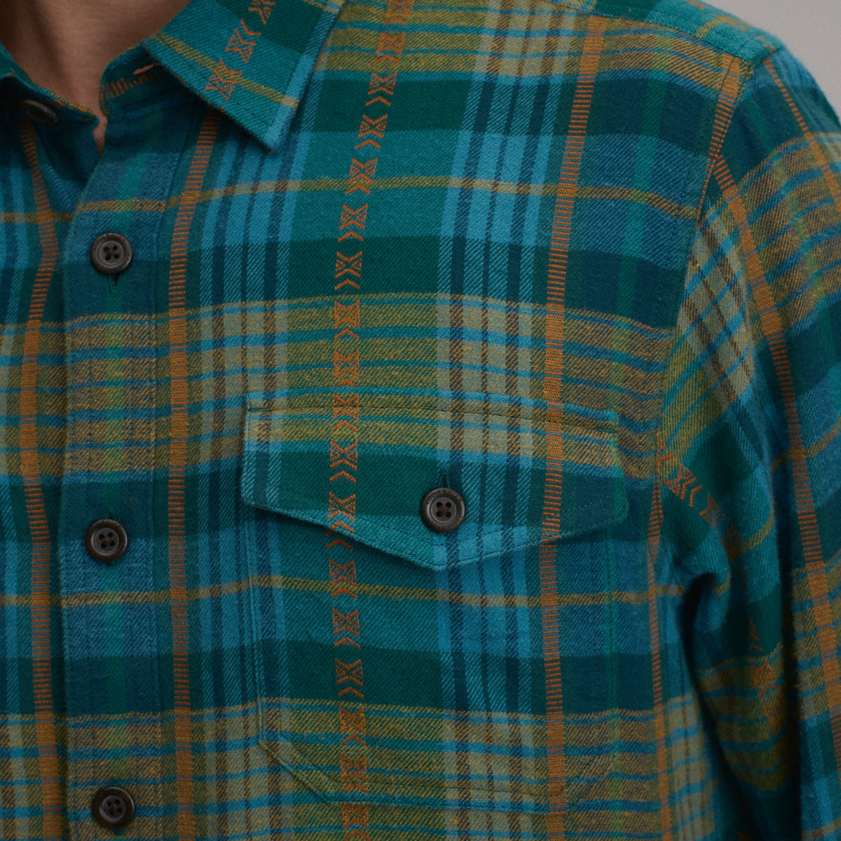 Men's Long-Sleeve Eddie's Cabin Shirt - Jacquard Plaid