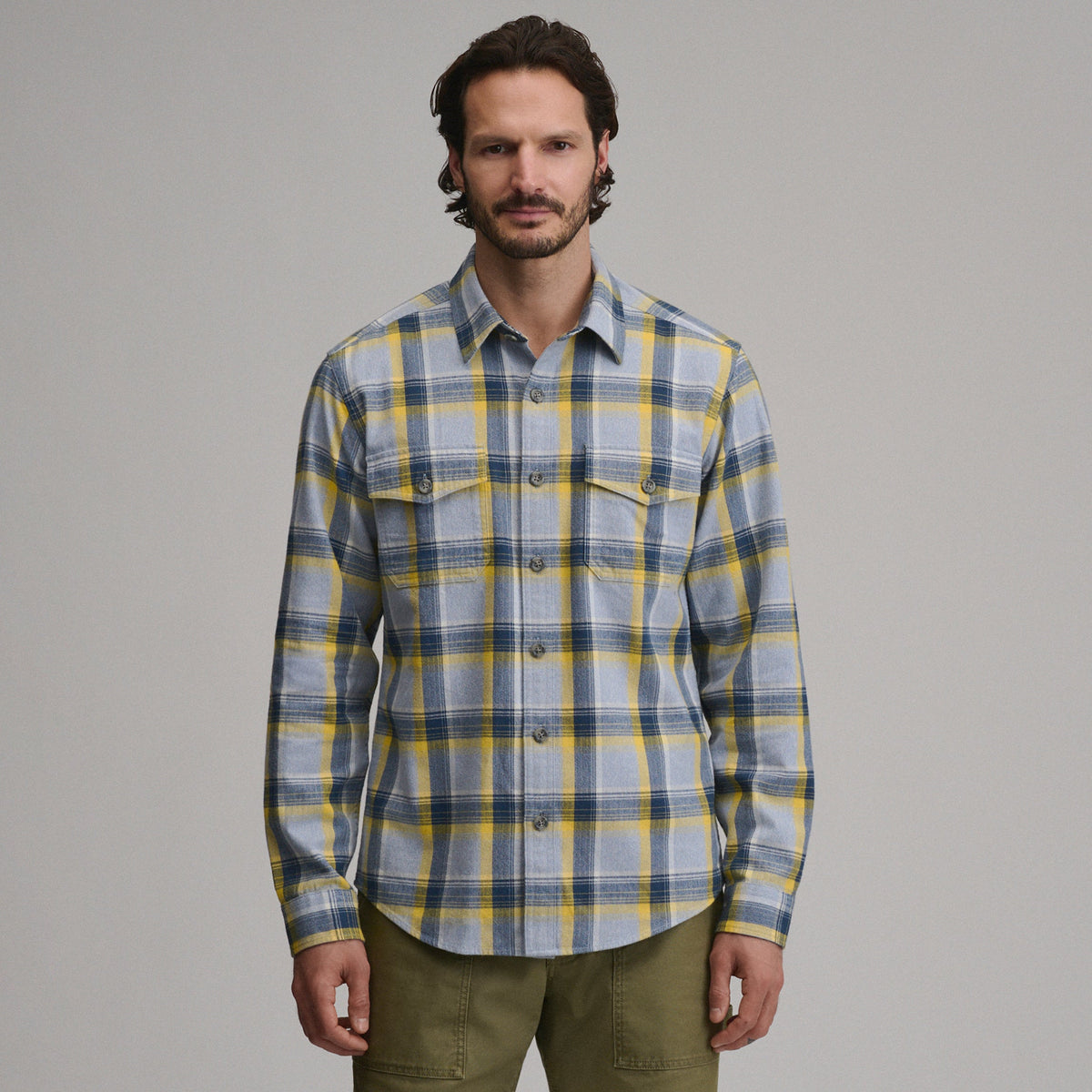 Men's Long-Sleeve Eddie's Cabin Shirt - Jaspe Flannel