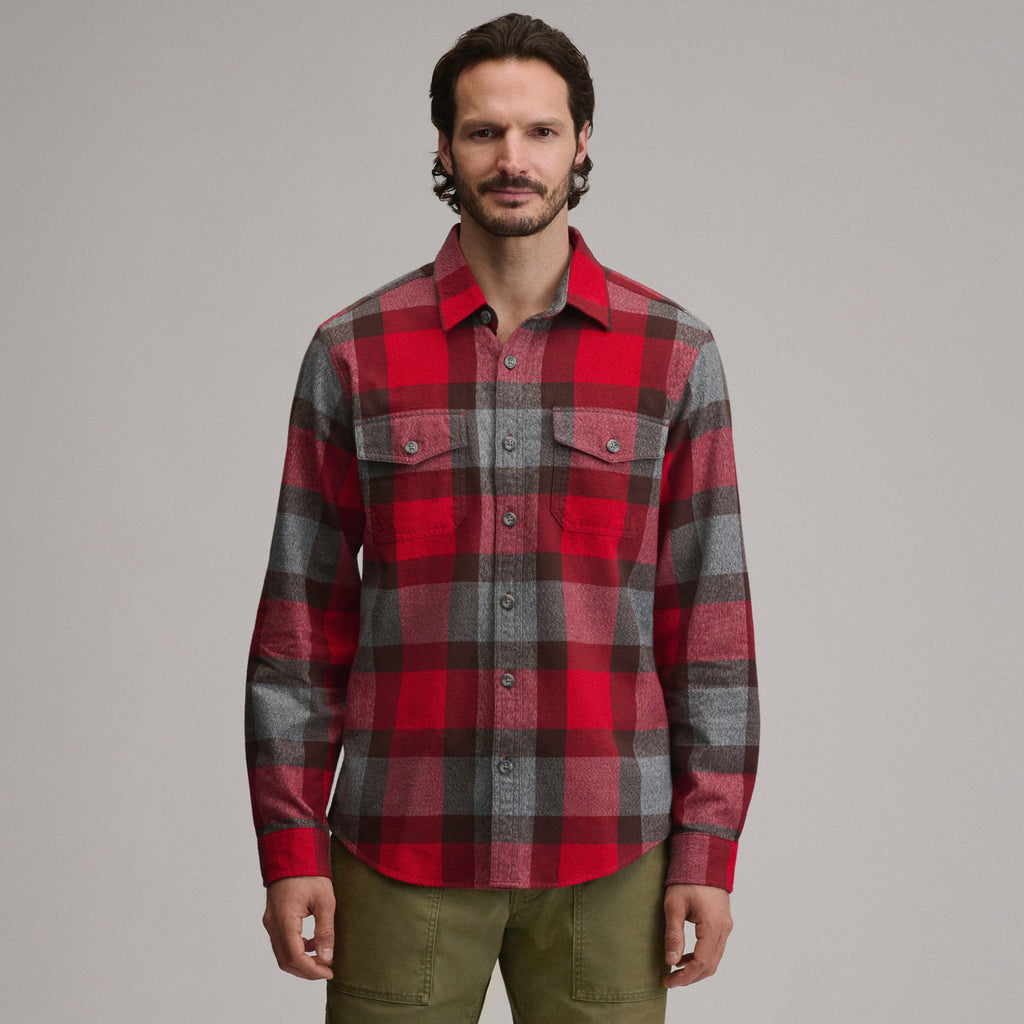 Men's Long-Sleeve Eddie's Cabin Shirt - Jaspe Flannel
