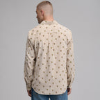 Men's Long-Sleeve Fine Wale Corduroy Shirt - Print