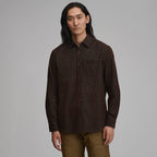 Men's Long-Sleeve Fine Wale Corduroy Shirt - Solid
