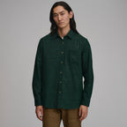 Men's Long-Sleeve Fine Wale Corduroy Shirt - Solid