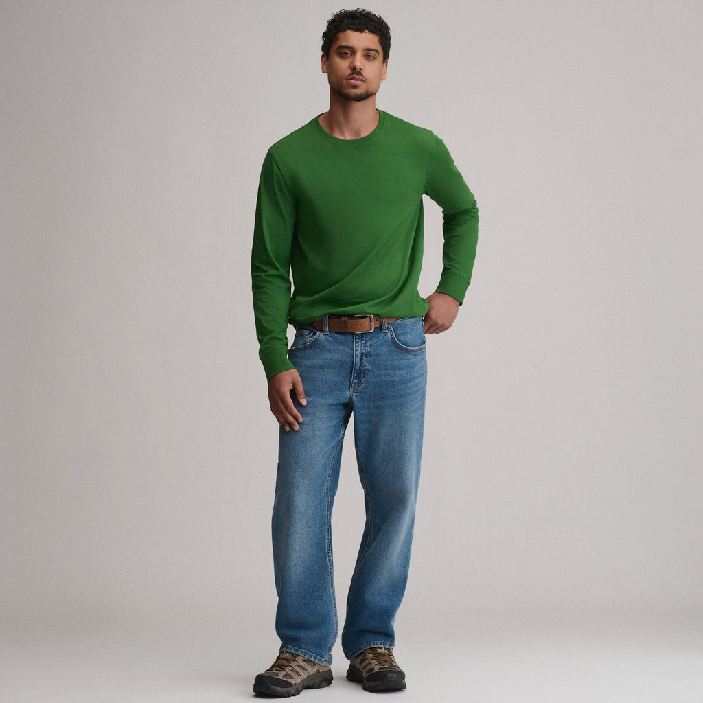 Men's Legend Wash 100% Cotton Long-Sleeve Classic T-Shirt