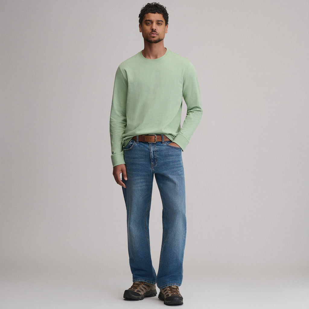 Men's Legend Wash 100% Cotton Long-Sleeve Classic T-Shirt