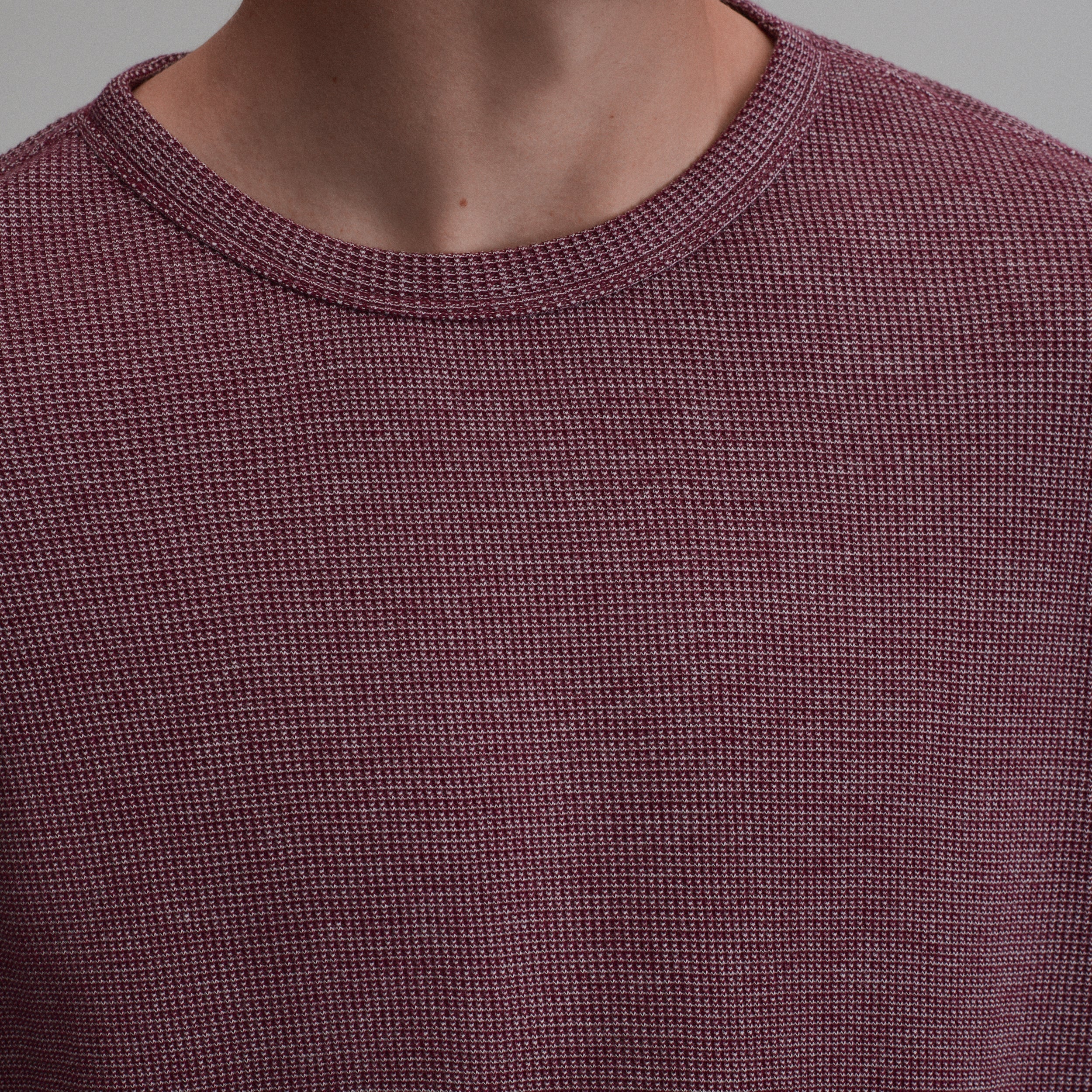 Men's Plaited Waffle Thermal Crew