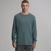 Men's Plaited Waffle Thermal Crew - Deep Teal