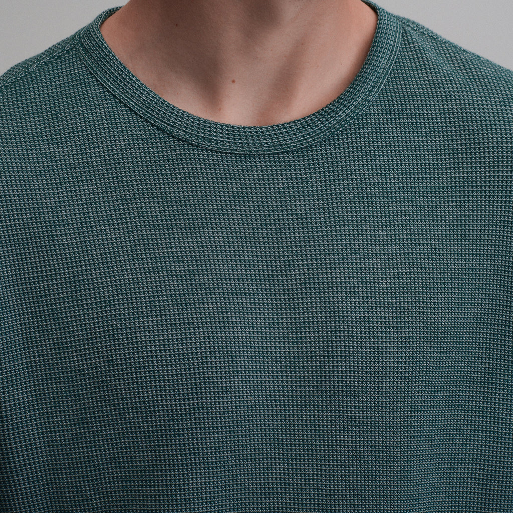 Men's Plaited Waffle Thermal Crew