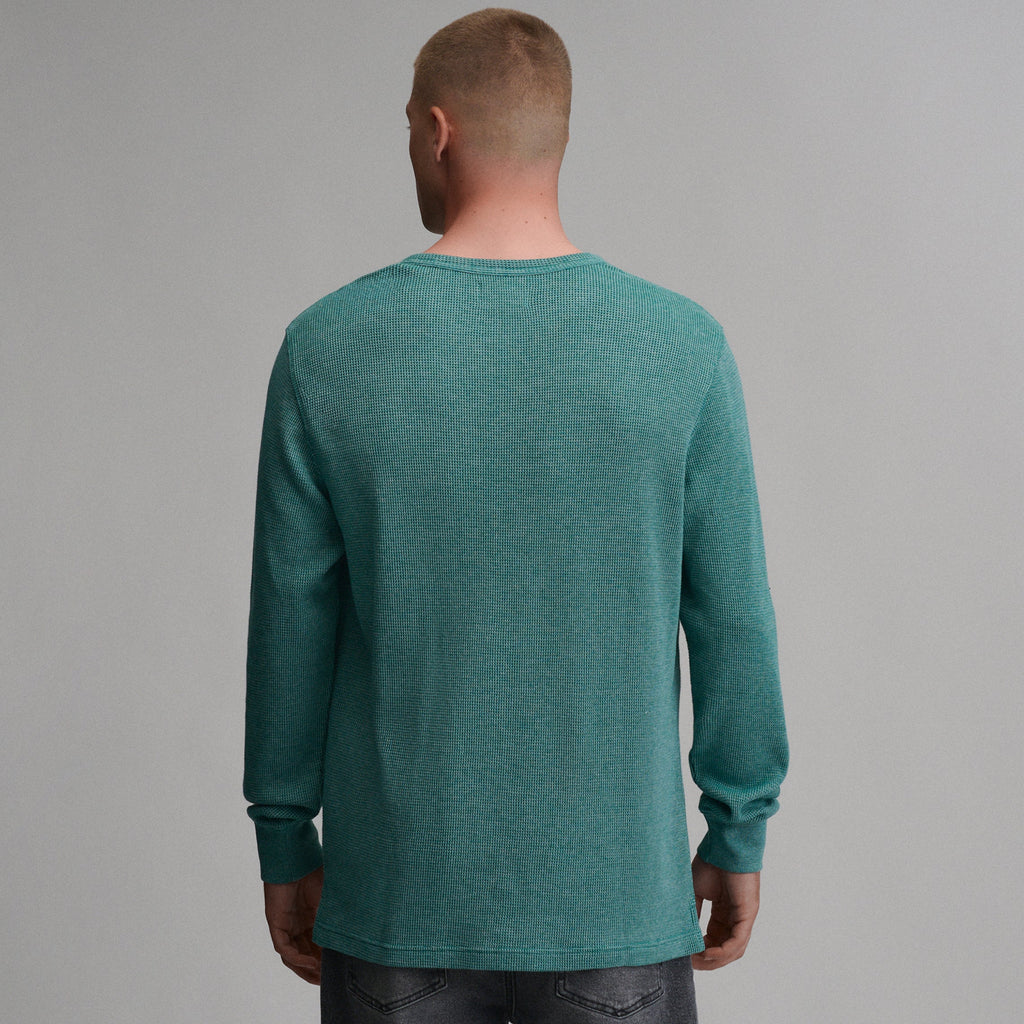 Men's Plaited Waffle Thermal Crew