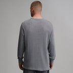 Men's Plaited Waffle Thermal Crew