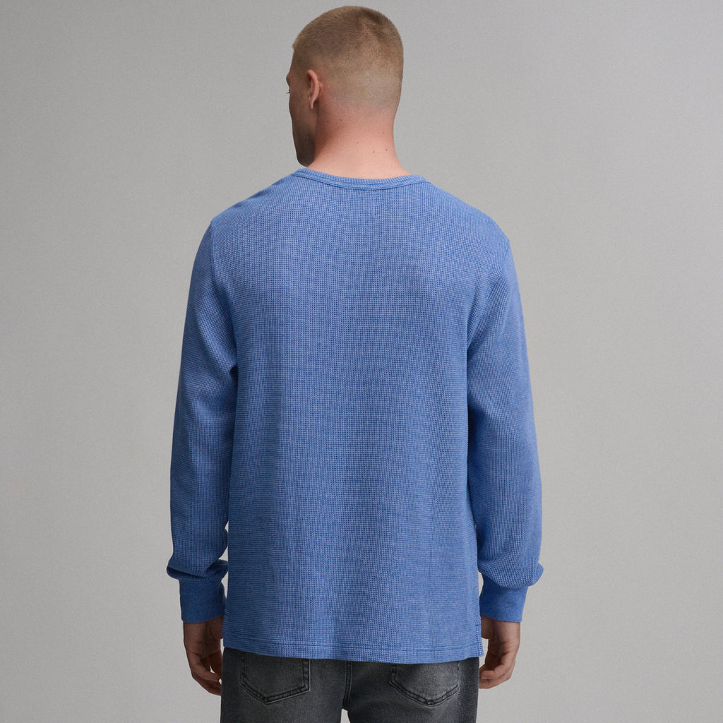 Men's Plaited Waffle Thermal Crew