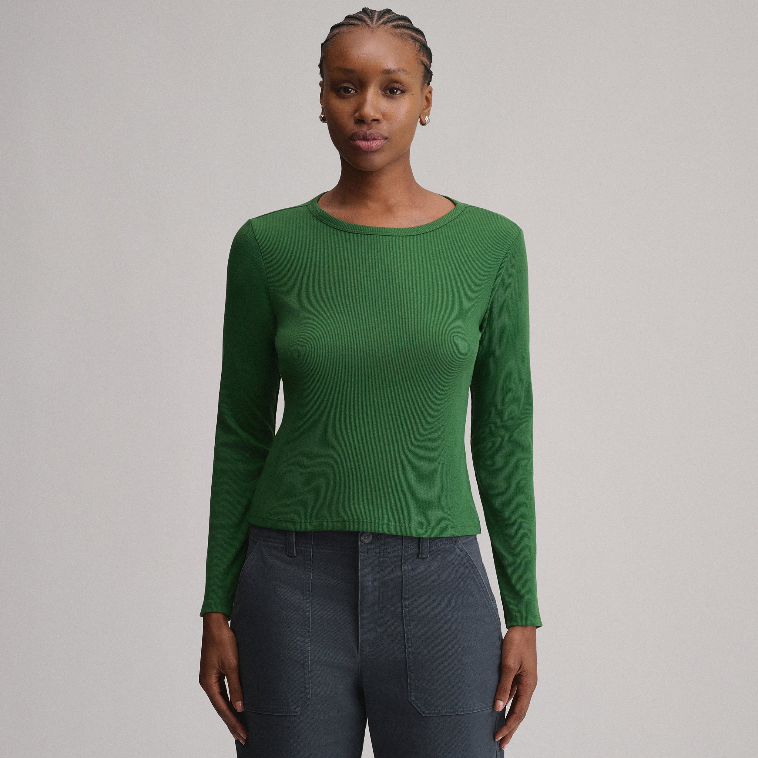 Women's Softline Rib Long-Sleeve Crew