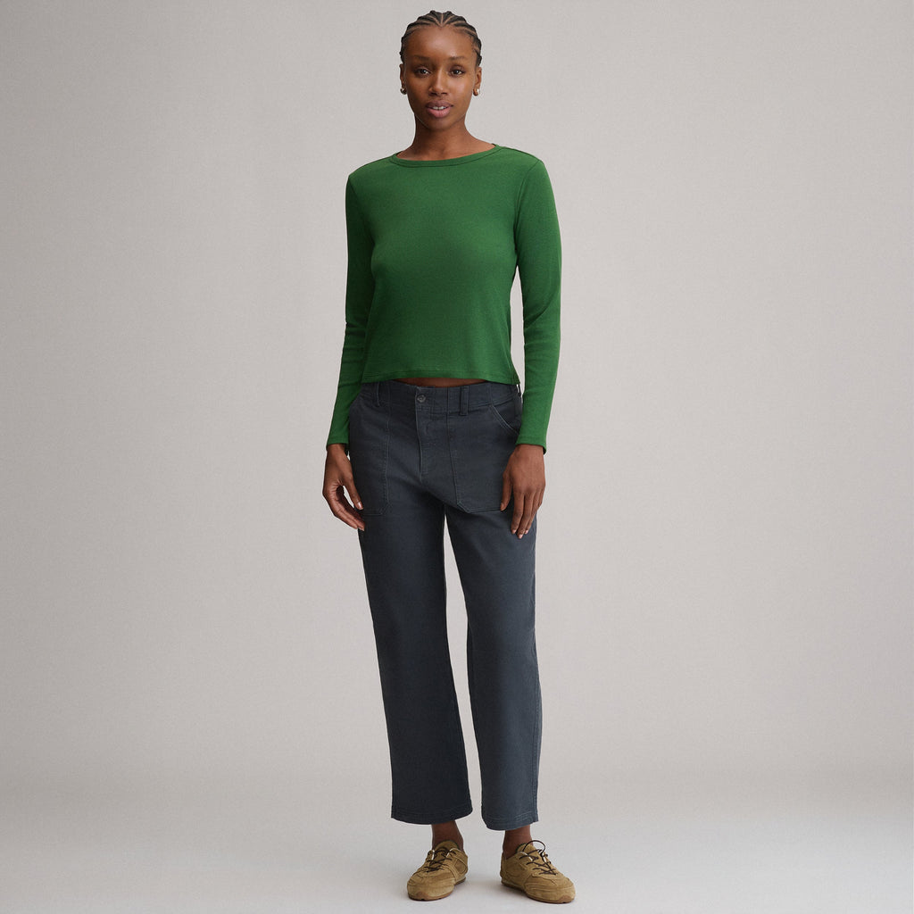 Women's Softline Rib Long-Sleeve Crew