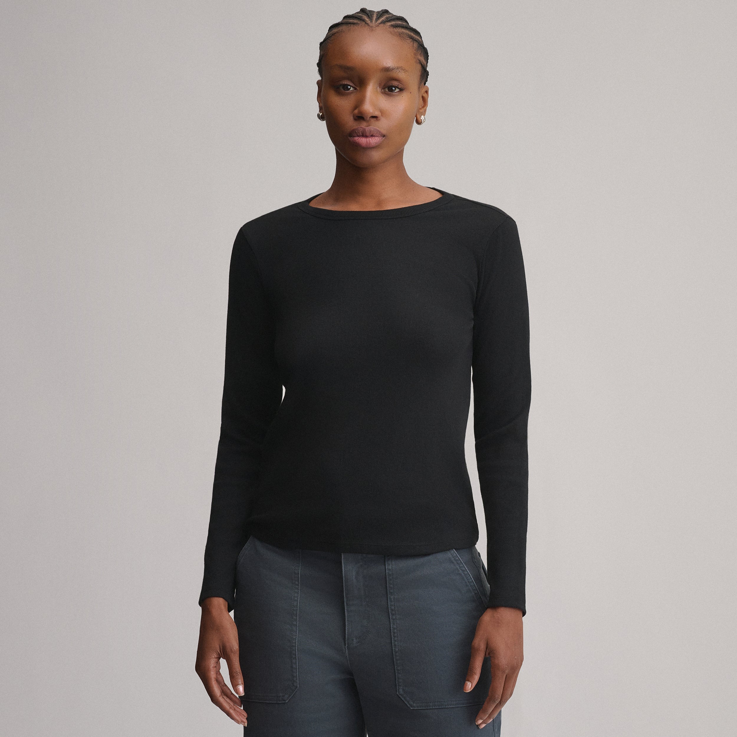 Women's Softline Rib Long-Sleeve Crew