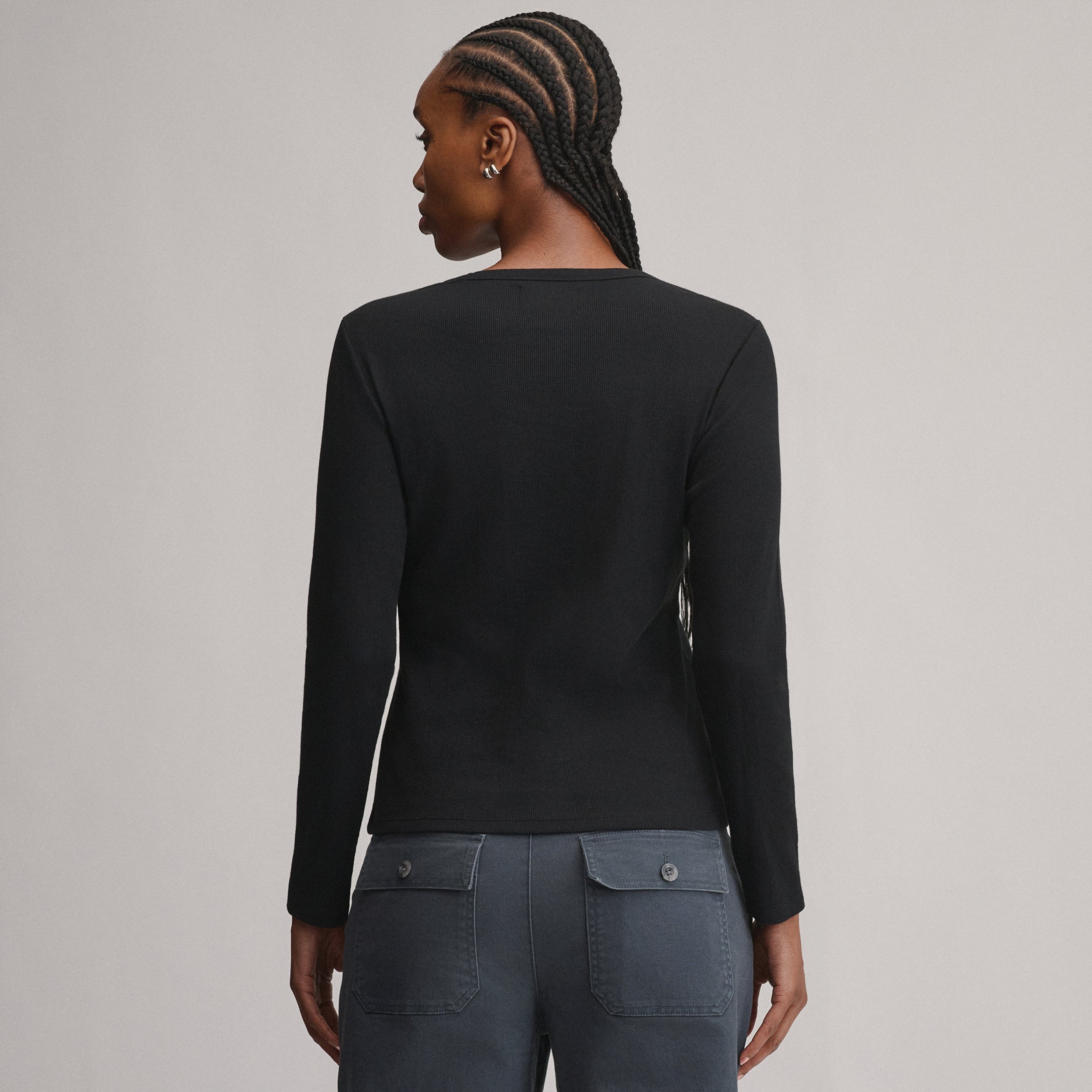 Women's Softline Rib Long-Sleeve Crew
