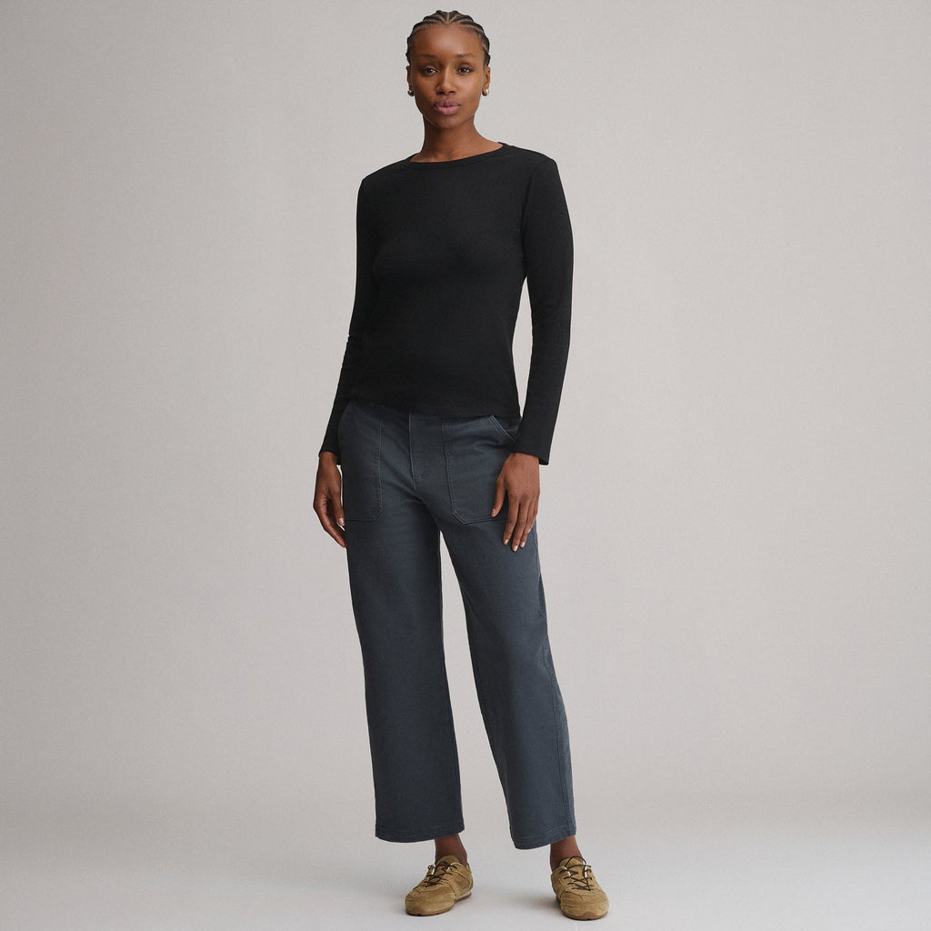 Women's Softline Rib Long-Sleeve Crew