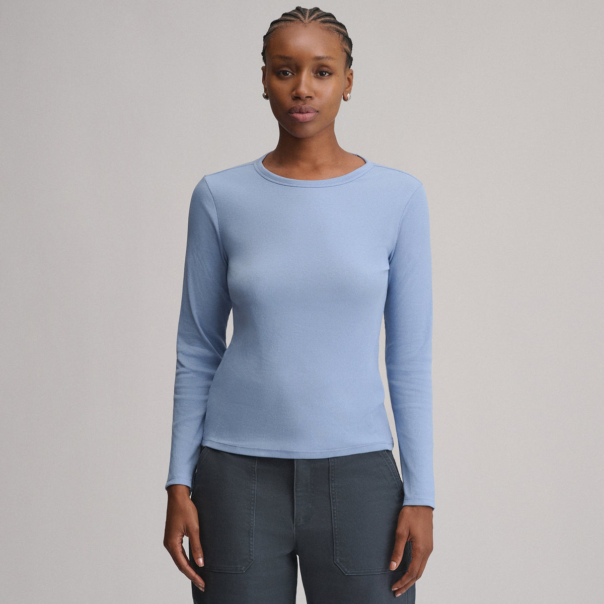 Women's Softline Rib Long-Sleeve Crew
