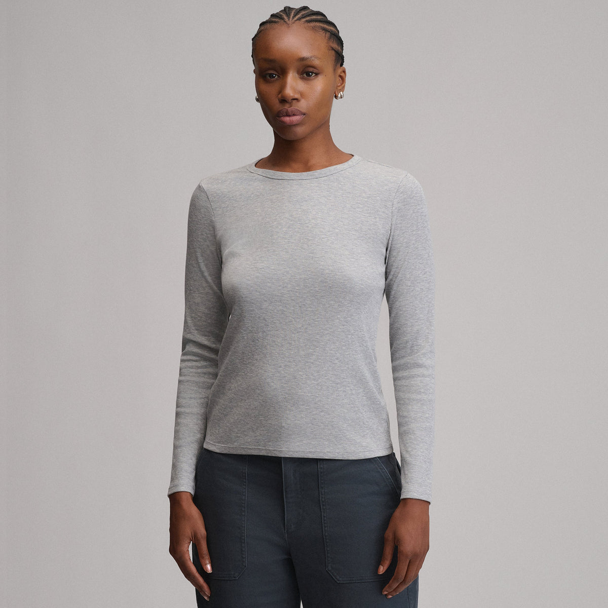 Women's Softline Rib Long-Sleeve Crew