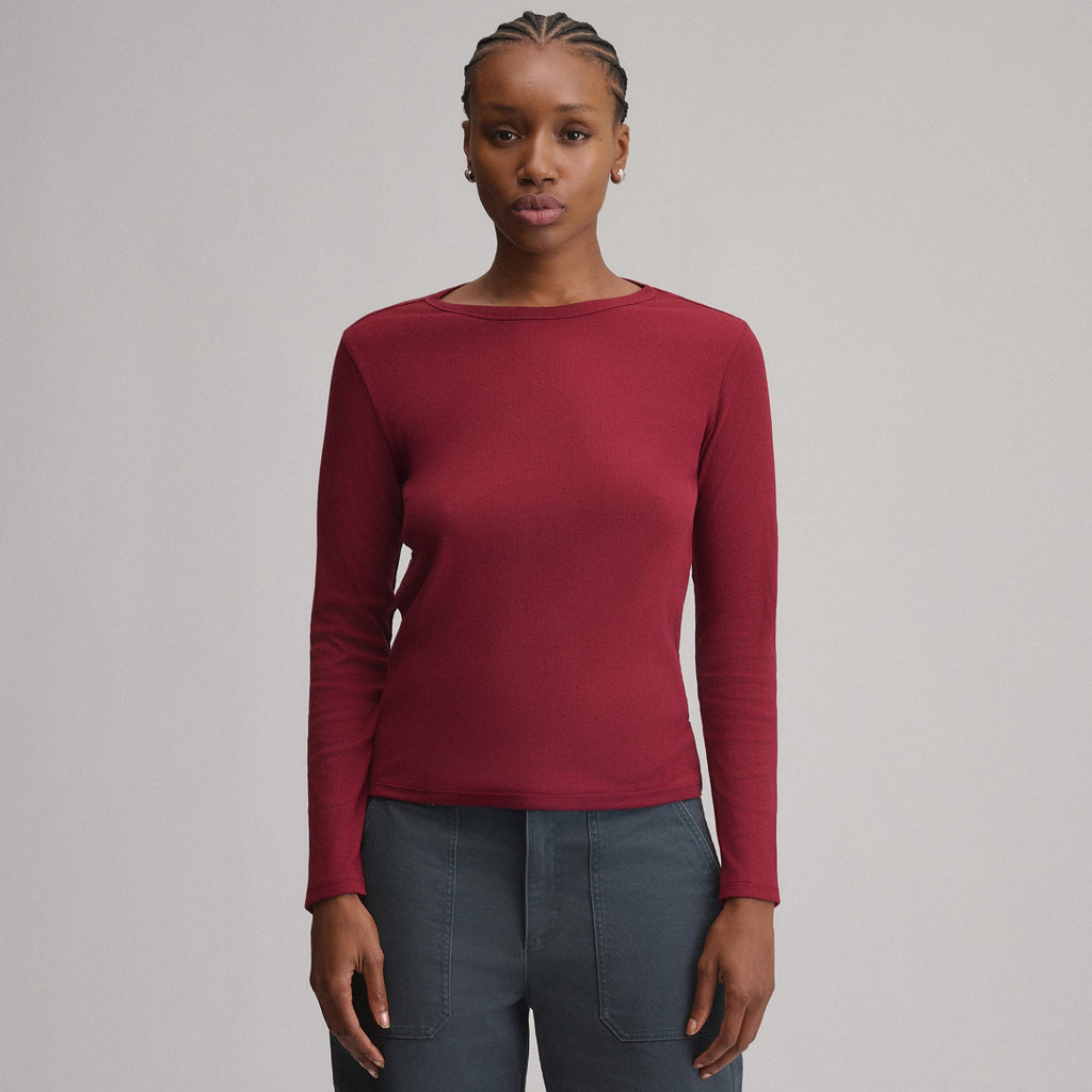 Women's Softline Rib Long-Sleeve Crew