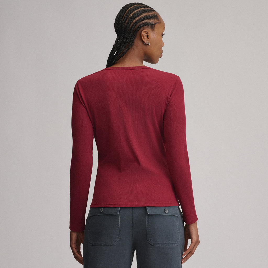 Women's Softline Rib Long-Sleeve Crew