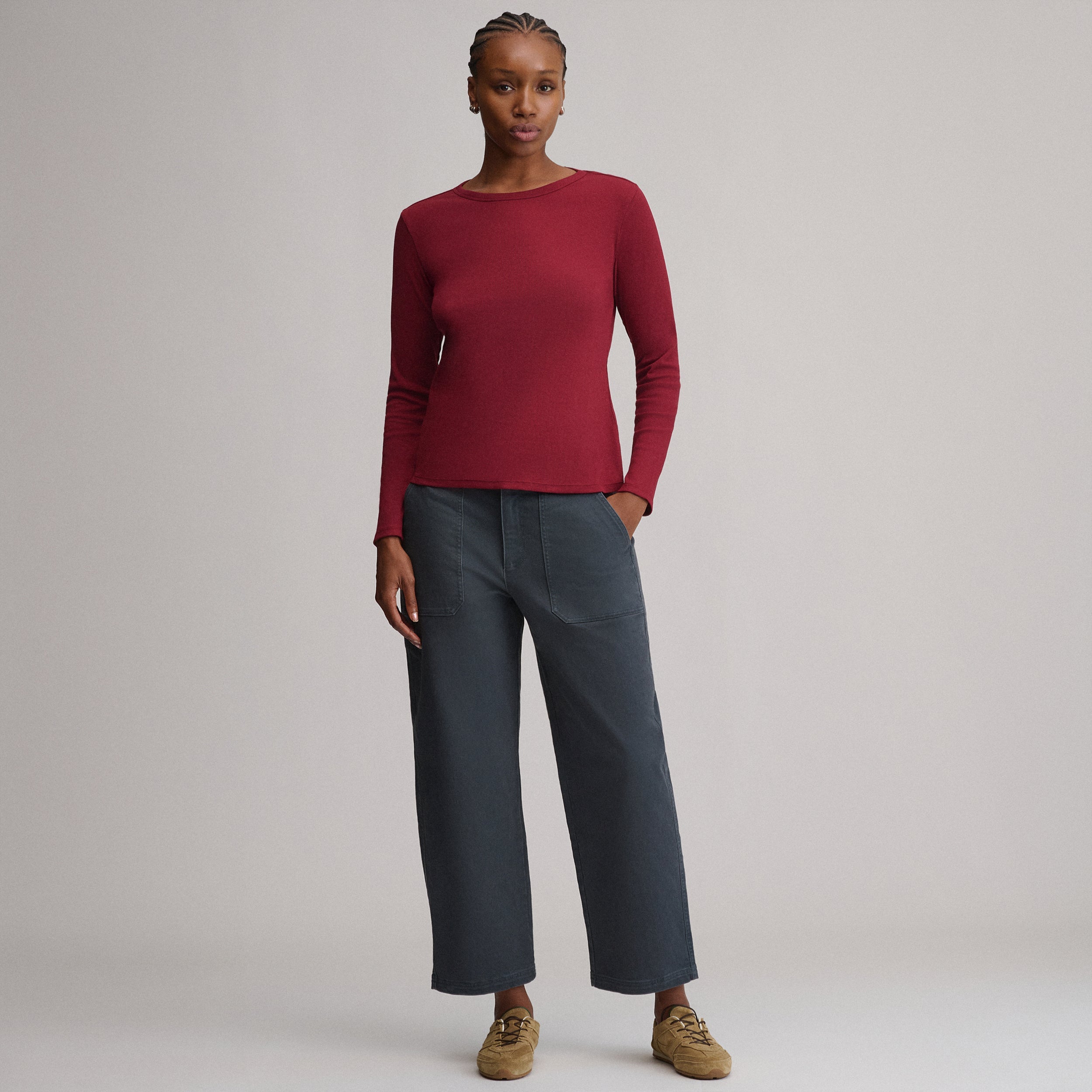 Women's Softline Rib Long-Sleeve Crew