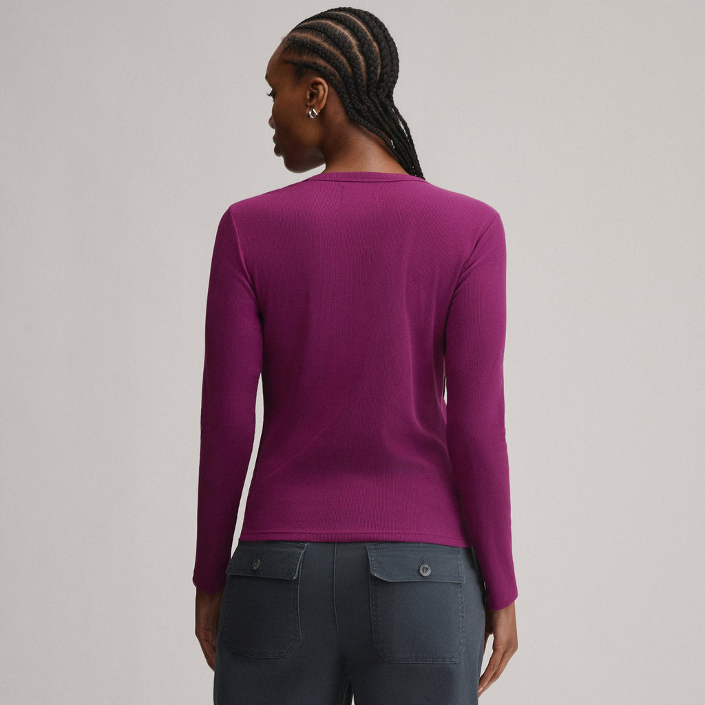 Women's Softline Rib Long-Sleeve Crew