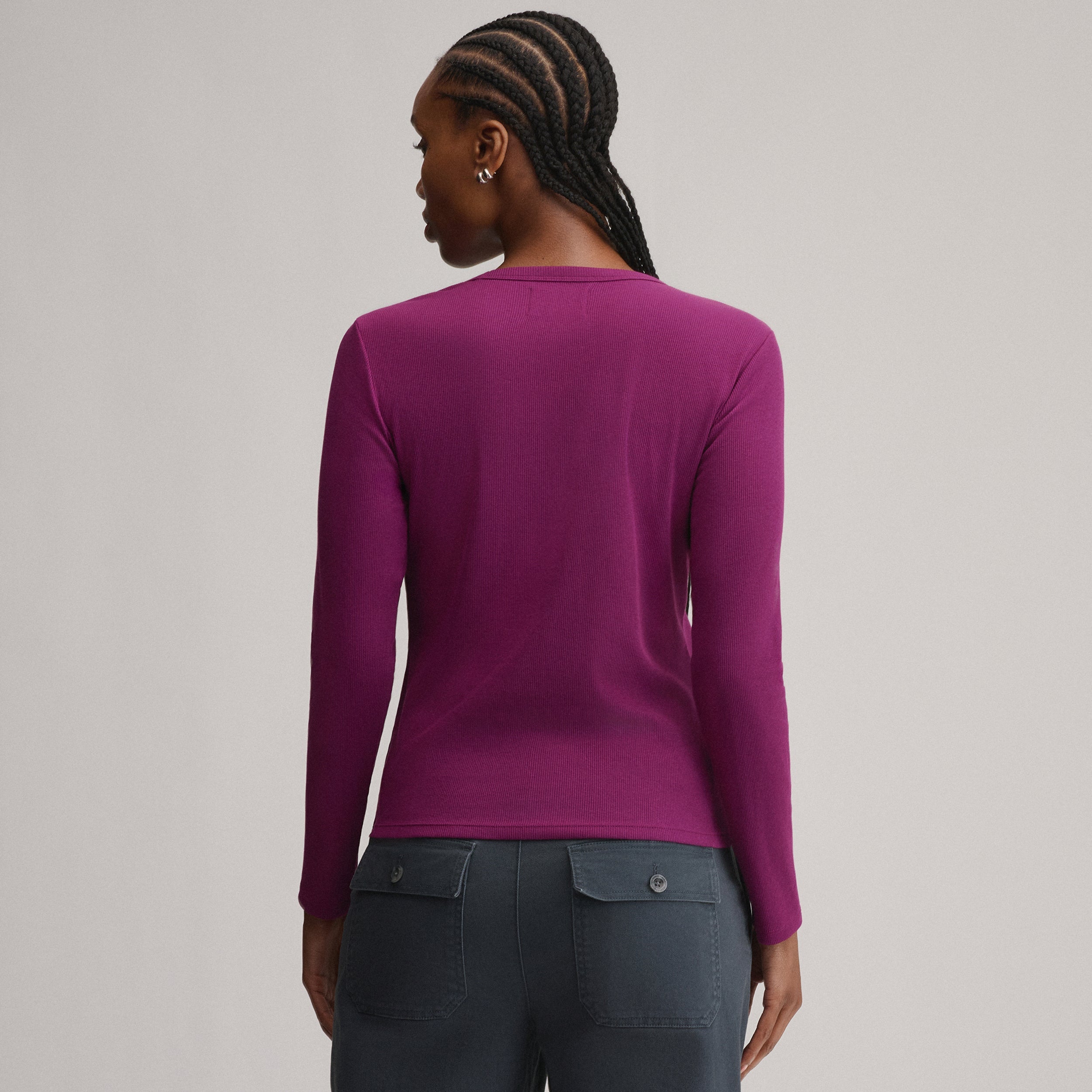 Women's Softline Rib Long-Sleeve Crew