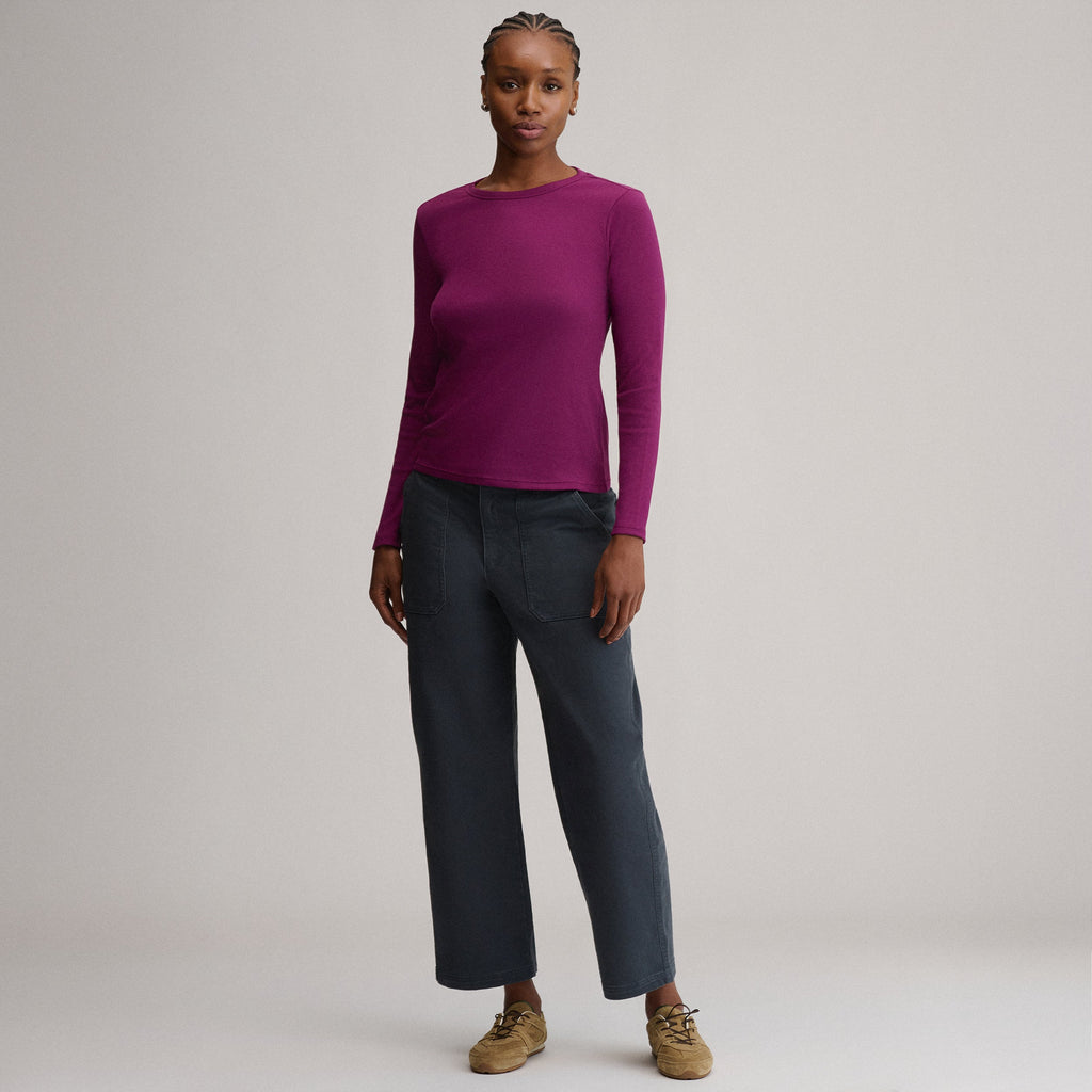 Women's Softline Rib Long-Sleeve Crew