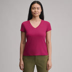 Women's Everyday Short-Sleeve V-Neck T-Shirt