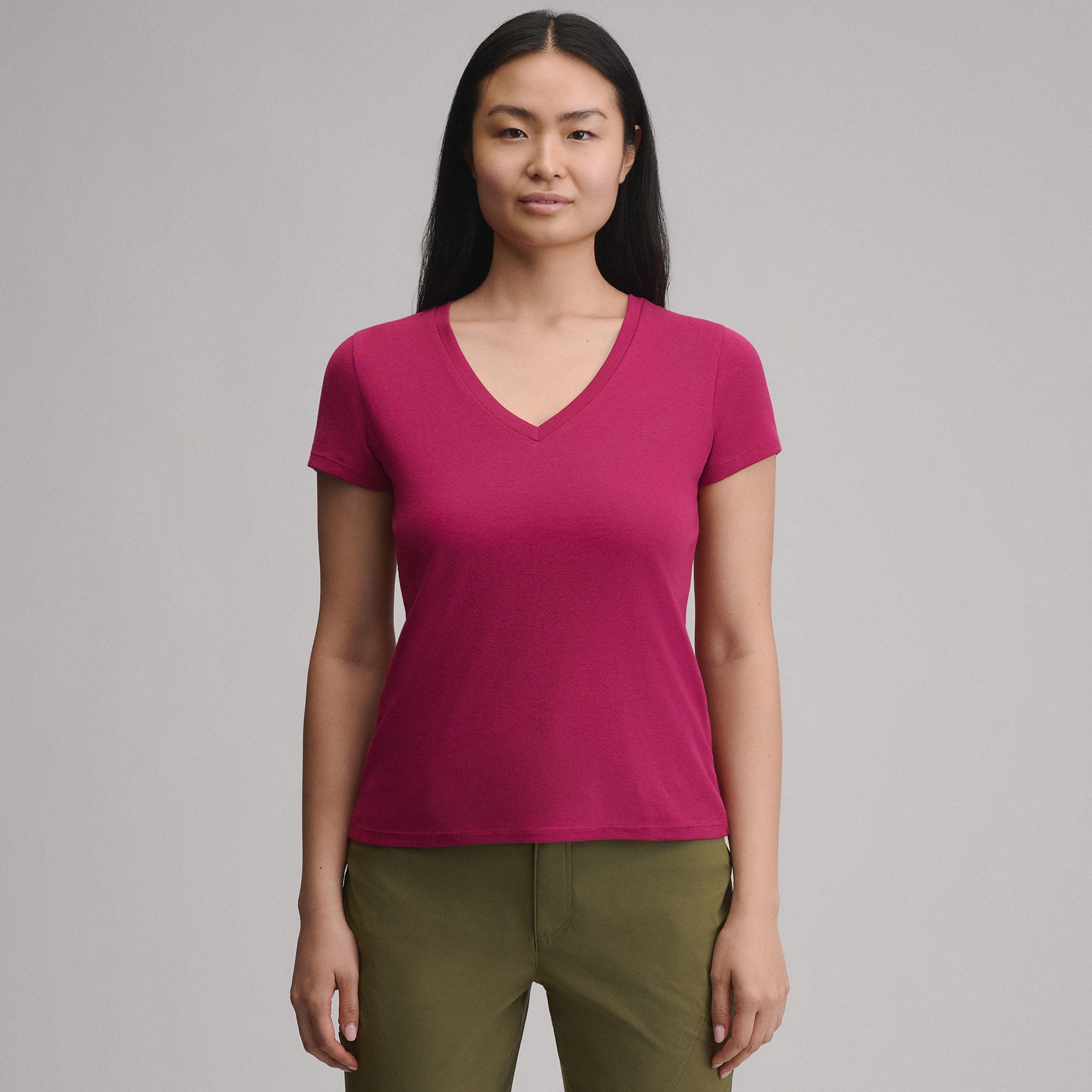 Women's Everyday Short-Sleeve V-Neck T-Shirt