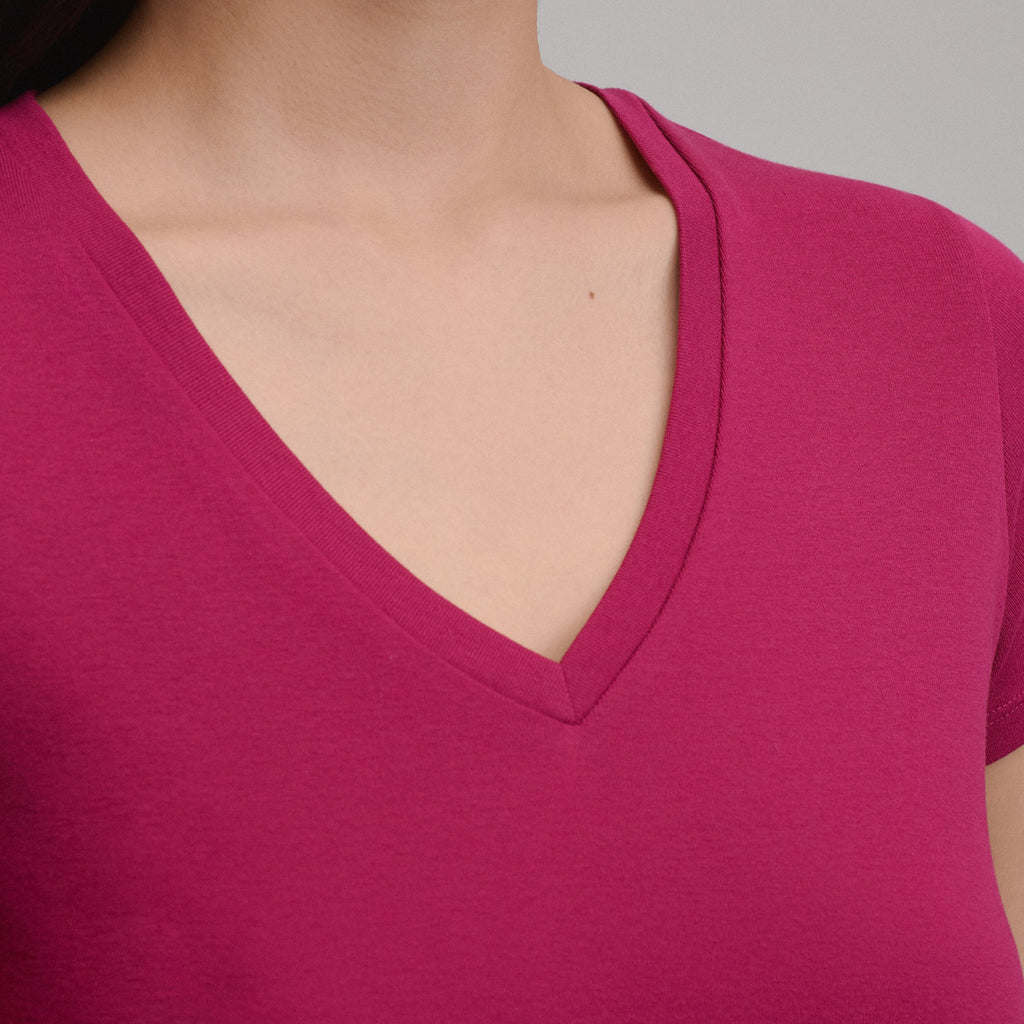 Women's Everyday Short-Sleeve V-Neck T-Shirt