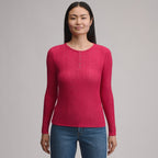 Women's Long-Sleeve Ring Snap Brushed Henley