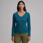 Women's Everyday Long-Sleeve V-Neck T-Shirt