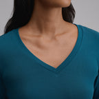 Women's Everyday Long-Sleeve V-Neck T-Shirt