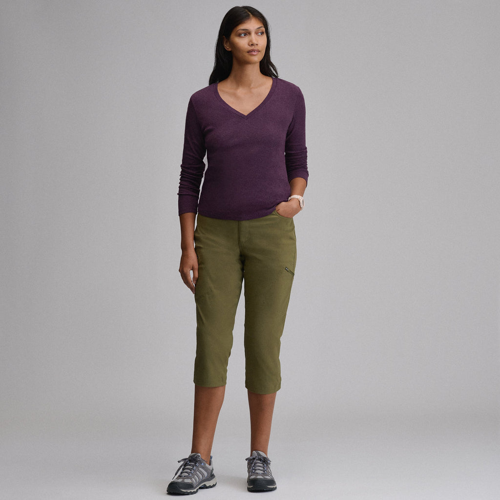 Women's Everyday Long-Sleeve V-Neck T-Shirt