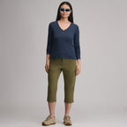 Women's Everyday Long-Sleeve V-Neck T-Shirt