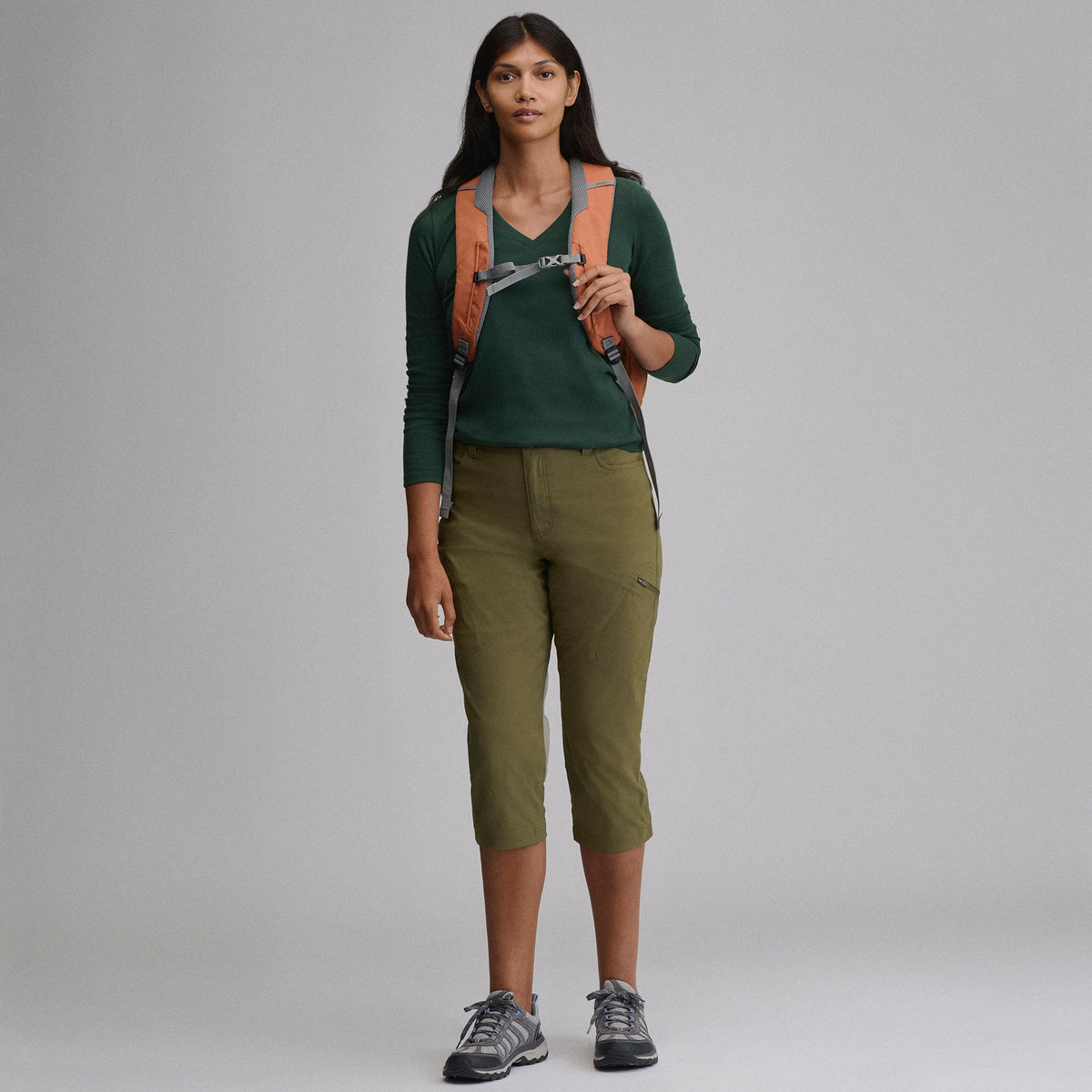 Women's Everyday Long-Sleeve V-Neck T-Shirt