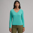 Women's Everyday Long-Sleeve V-Neck T-Shirt