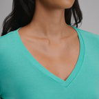 Women's Everyday Long-Sleeve V-Neck T-Shirt
