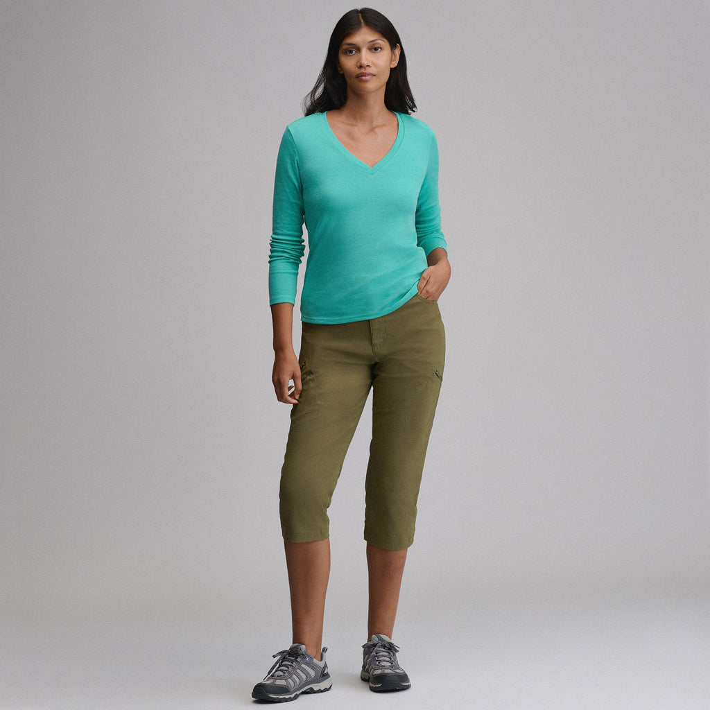 Women's Everyday Long-Sleeve V-Neck T-Shirt